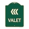 Signmission Designer Series Valet Left Arrow, Green & Tan Heavy-Gauge Aluminum Sign, 24" x 18", G-1824-22772 A-DES-G-1824-22772 - alternate 1